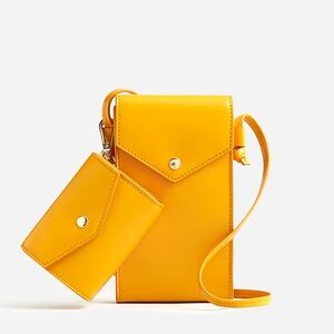 J.Crew Real Leather Brown Gracie Phone Bag